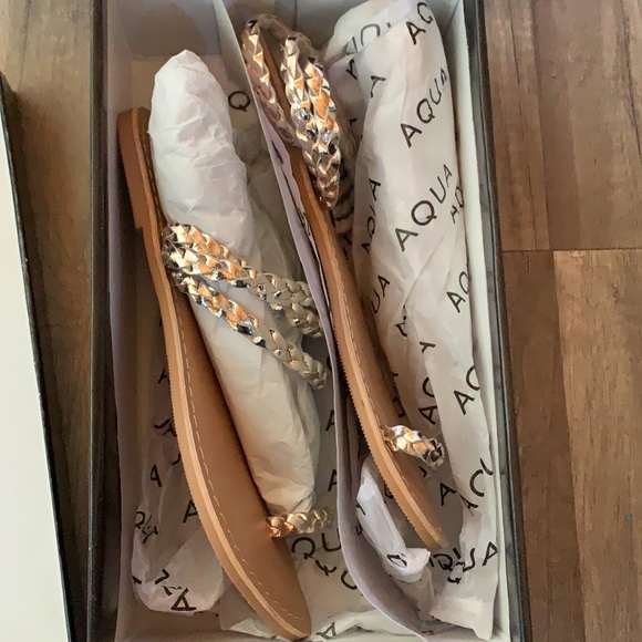 Aqua Slay Fabric Open Toe Casual Strappy Sandals - Picture 9 of 9